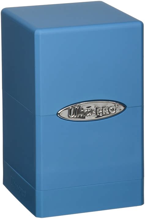 metallic blue deck box|Metallic Satin Tower Deck Box .